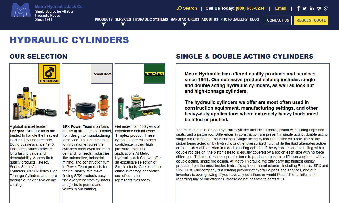 Metro Hydraulic Jack Co. Metro Hydraulic Jack Co.